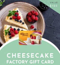 Cheesecake Factory $100 Sweepstakes prize ilustration