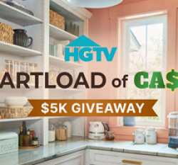 HGTV Cartload of Cash Giveaway prize ilustration