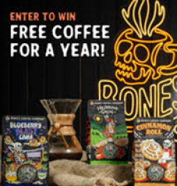 Bones Coffee Sweepstakes prize ilustration