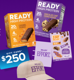 Ready High Protein Bar Giveaway prize ilustration