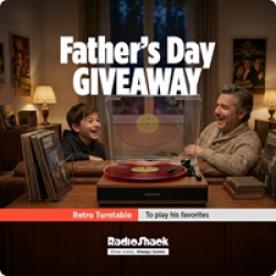 Radio Shack Fathers Day Giveaway prize ilustration